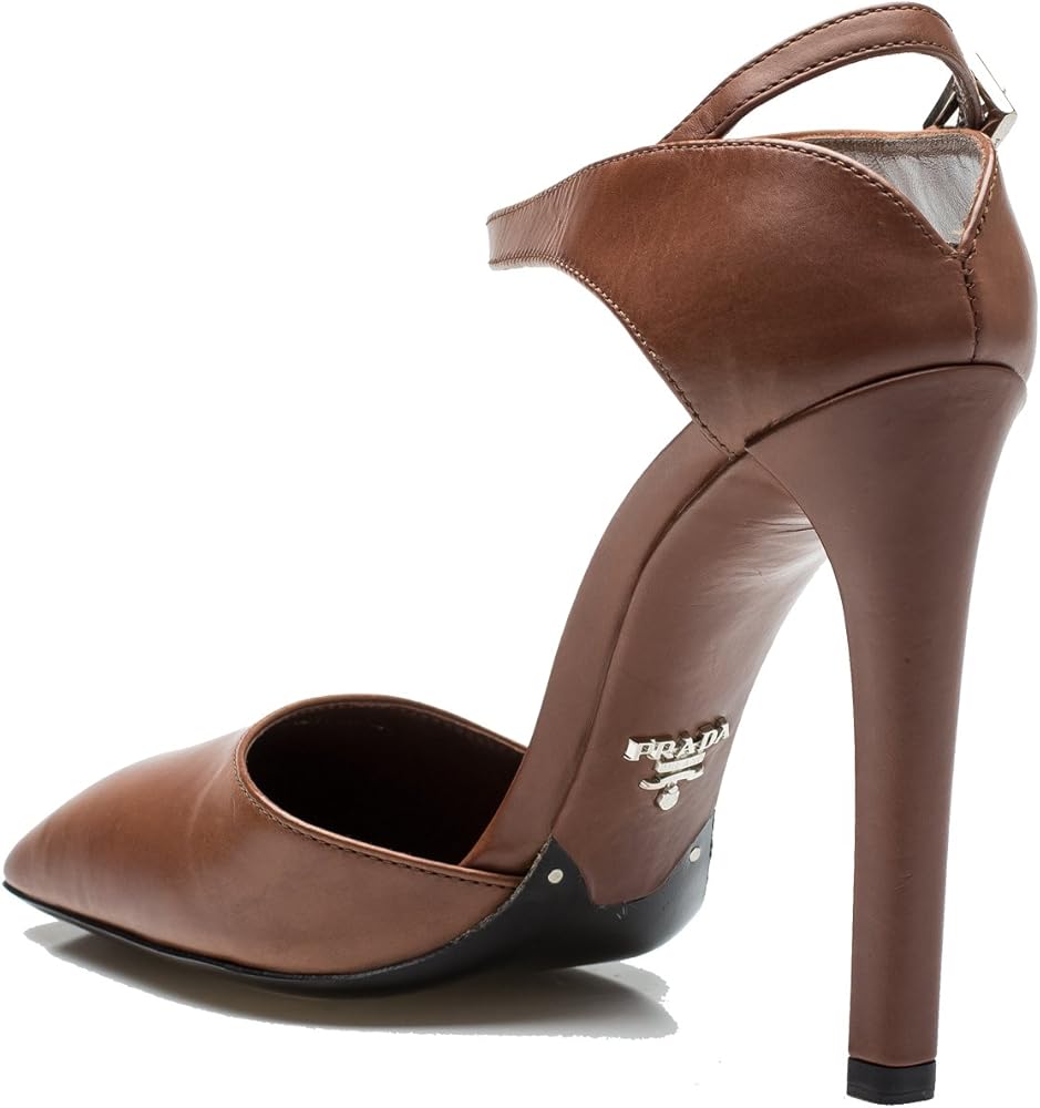 Buy Prada Women's Natural Lambskin Strapped High Heel Shoes 7 M US